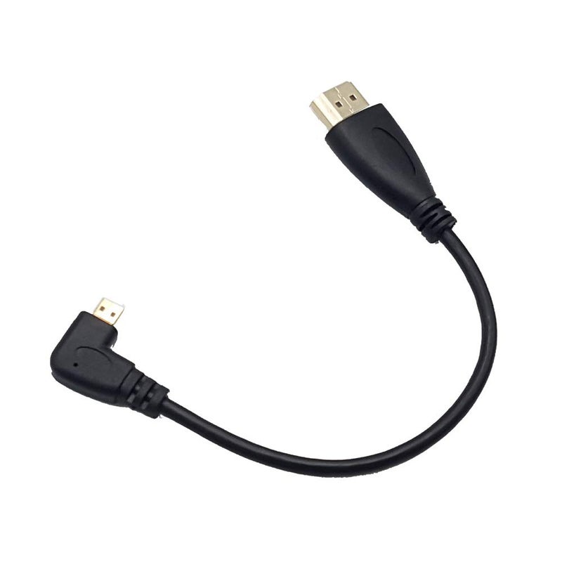 Seadream Angled Micro HDMI to HDMI Cable 2pcs 8inch 90 Degree Left Angle Micro HDMI Male to HDMI Male Cable Connector (2pcs Left Angled) - Image 2